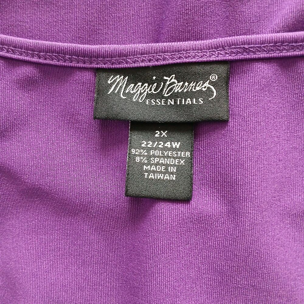 Maggie Barnes Essentials Tank Top Purple  Sz‎ 2X  Casual Feminine Chic Whimsical - Picture 6 of 6